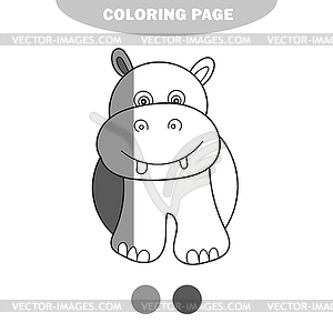 Simple coloring page. Coloring book with funny - vector clip art
