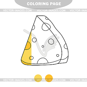 Simple coloring page. Coloring book page template - vector clipart