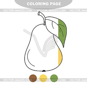Simple cartoon icon. Pear icon. object. Pear logo - vector clipart