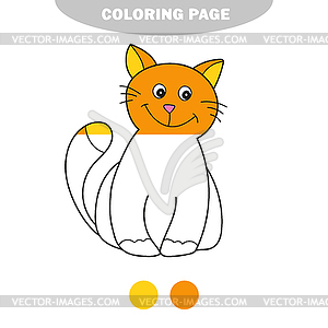 Simple coloring page. Black and white coloring for - vector image