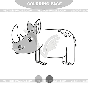 Раскраска белый носорог - 61 фото