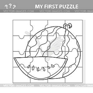 Моя первая головоломка - Легкая обучающая бумажная игра для - векторизованное изображение