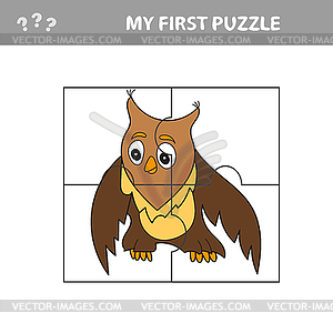 Easy educational paper game for kids. Simple kid - vector clipart