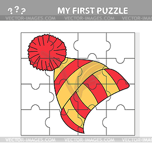 My first puzzle, education game for children, - vector clip art