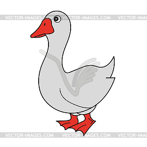 Simple cartoon icon. Goose  - vector clipart