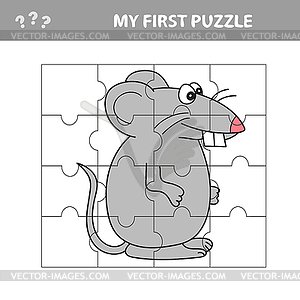 Education paper game for children, Mouse, Rat. My - vector clipart