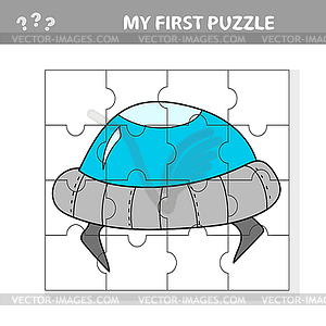 Easy educational paper game for kids. Simple kid - vector image