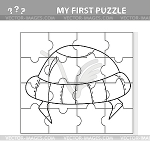 Easy educational paper game for kids. Simple kid - vector image