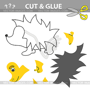 Cut and glue - Simple game for kids. Cut and Paste - vector clip art