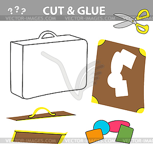 Cut and glue - Simple game for kids. Game for - vector clipart