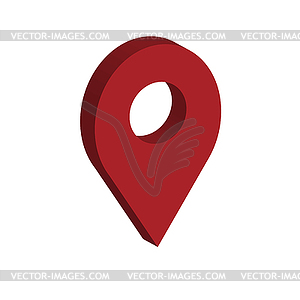 Color maping pin location icon. for web design - vector clipart