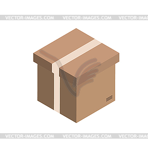 Cardboard box mockup. . carton packaging box - vector image