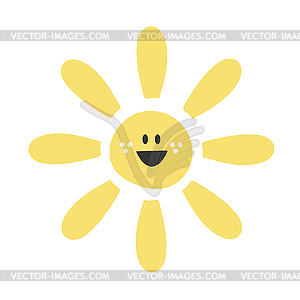 Cute funny Sun character. sun - stock vector clipart