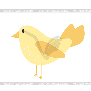 Cute bird animal - cartoon in simple style - vector image