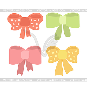 Bows. Doodle . Simple icons - vector clipart
