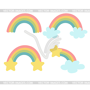 Baby rainbow . nursery modern rainbow - vector image