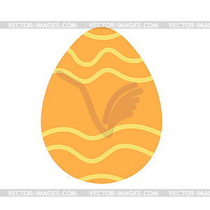 Simple Easter stylized egg in flat cartoon design - - vector clipart