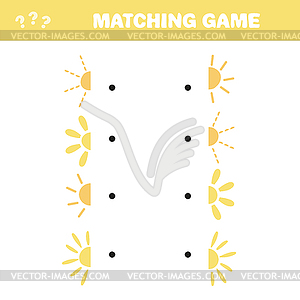 Puzzle game for kids. Activity page. Connect parts - vector clipart