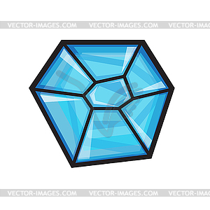 Diamond, gemstone jewel in cartoon style - vector clipart