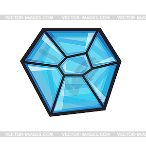 Diamond, gemstone jewel in cartoon style - vector clipart