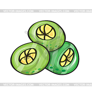 Algae and underwater inhabitants. Underwater - vector clipart