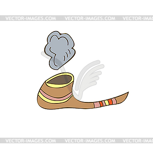 Pipe of peace icon. Simple element - royalty-free vector image