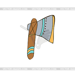 Small native american tomahawk. Simple cartoon imag - vector image