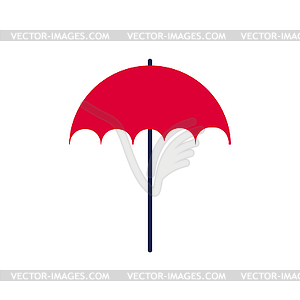 Red umbrella - . Simple icon - vector image