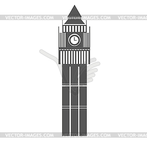 Big ben london - simple icon - vector clip art