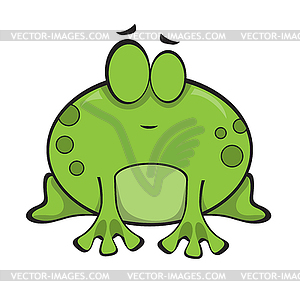 Cute frog with closed eyes. , character - vector clipart