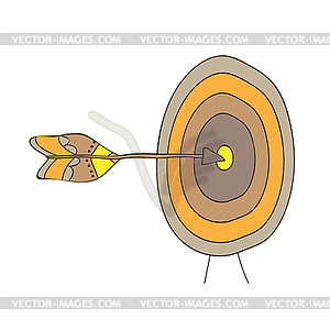 Goal, target, arrow concept. target with arrow - vector clipart / vector image