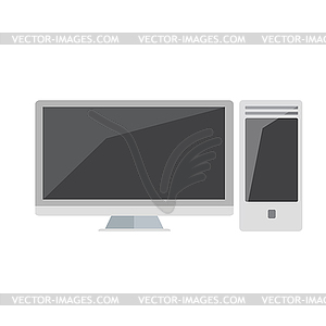 Computer icon. PC symbol. Flat - vector image