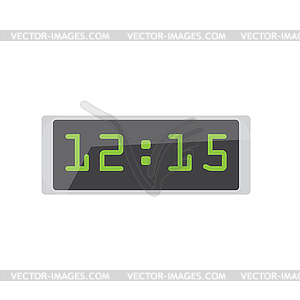 Digital alarm clock, flat icon, alarm with digital - vector clipart