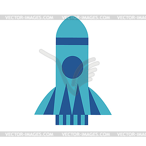 Minimalistic rocket icon. symbol  - vector image