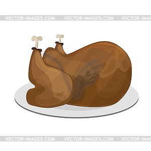 Baked turkey for Thanksgiving Day. Thanksgiving - vector clip art