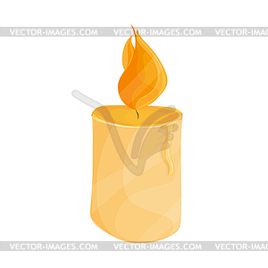 Горящая свеча из парафина для вашего дизайна - клипарт в векторном формате