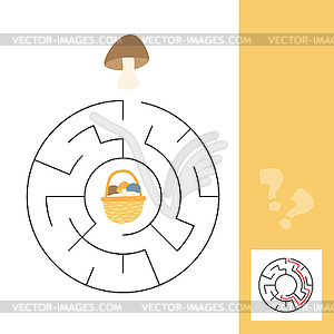 Maze game for kids. Funny labyrinth. Education - vector clip art