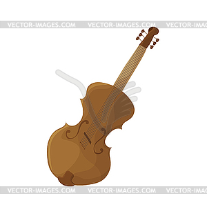 Contrabass or violin. Stringed musical instruments - vector image