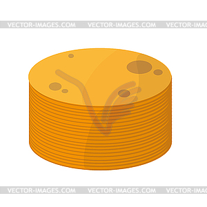 Pancakes flat icon. Baking crepes. Breakfast - vector clipart