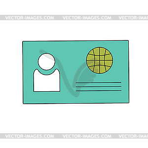 ID cards. Personal info data. Identification - vector clipart