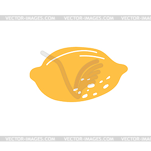 Yellow lemon logo on background. design style - vector image