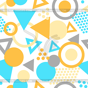 Geometric seamless pattern with colorful figures. - vector clipart
