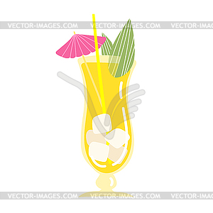 Cocktail icon. Cocktail glass with drink icon. - vector clipart