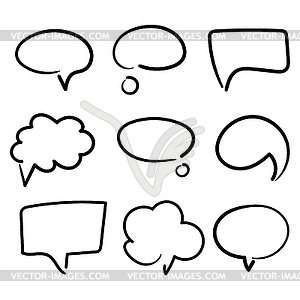 Blank dialog balloon for speech or conversation. - vector image