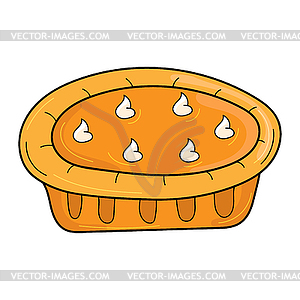 Традиционный американский домашний тыквенный пирог и - изображение в формате EPS
