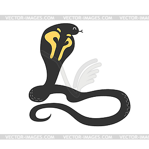 Cobra African snake, king cobra, jungle animal - vector clipart