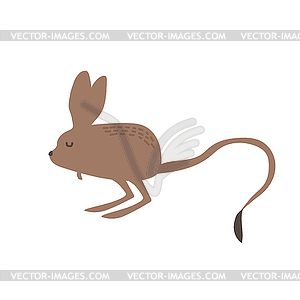 Jerboa in cartoon style for children, simple icon i - color vector clipart