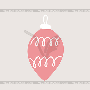 Element, Christmas tree decoration. Simple modern - vector image