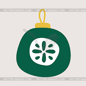 Element, Christmas tree decoration. Simple modern - vector clipart