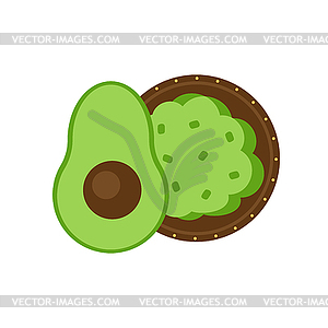 Guacamole icon. traditional Mexican dip guacamole - vector image